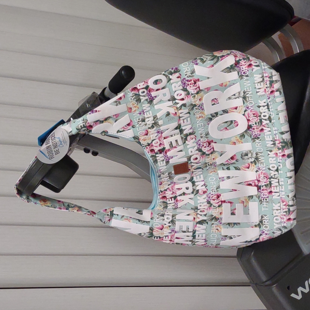 Robin Ruth Floral Cotton Hobo Shoulder Bag-Blue